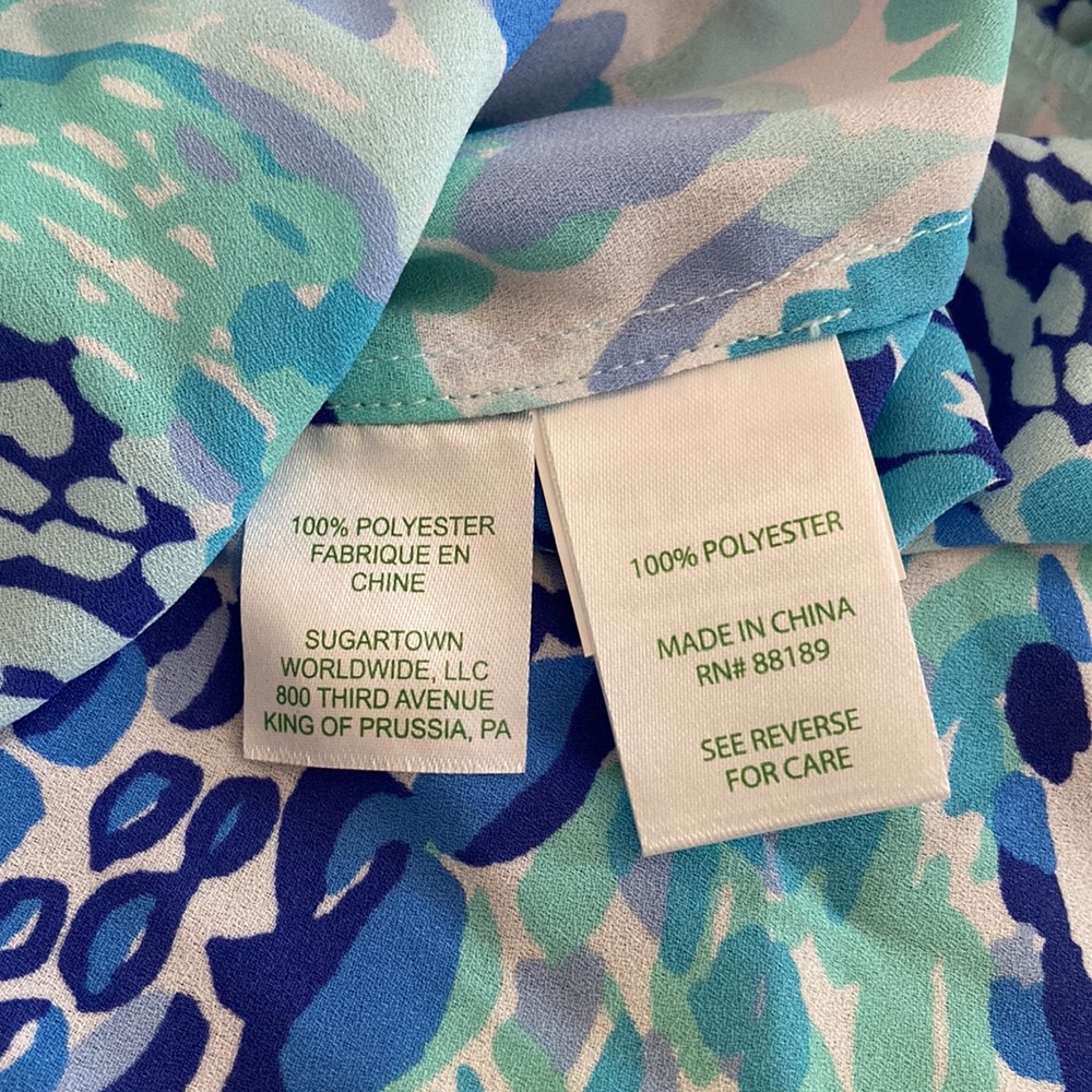🎉 FINAL PRICE 🎉 NWT Lilly Pulitzer Savanna Top Turquoise Oasis Wave After Wave - Picture 8 of 8